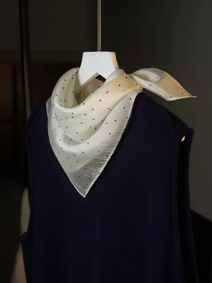 Polka Dot silk Scarf/neckerchief