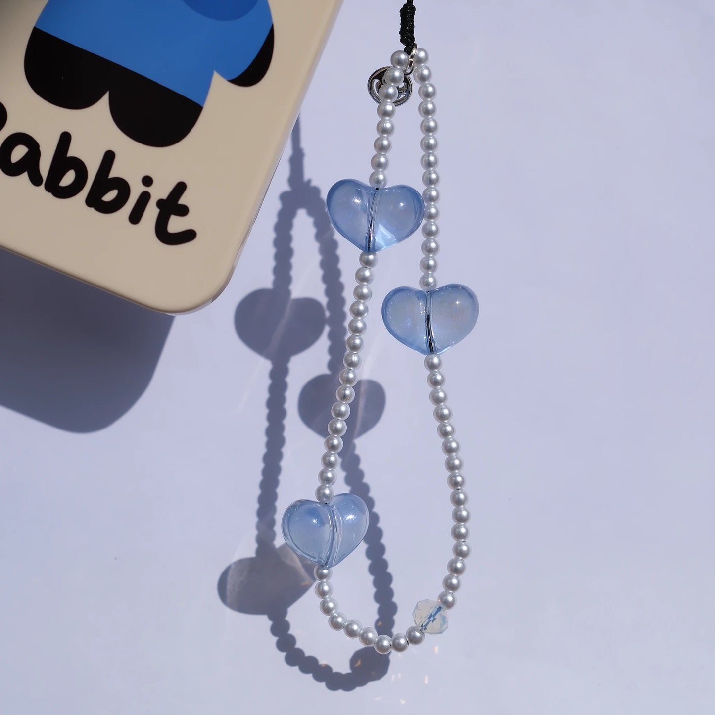 Dual-Texture original handmade Blue Heart phone charms and straps with socialite and fairy style