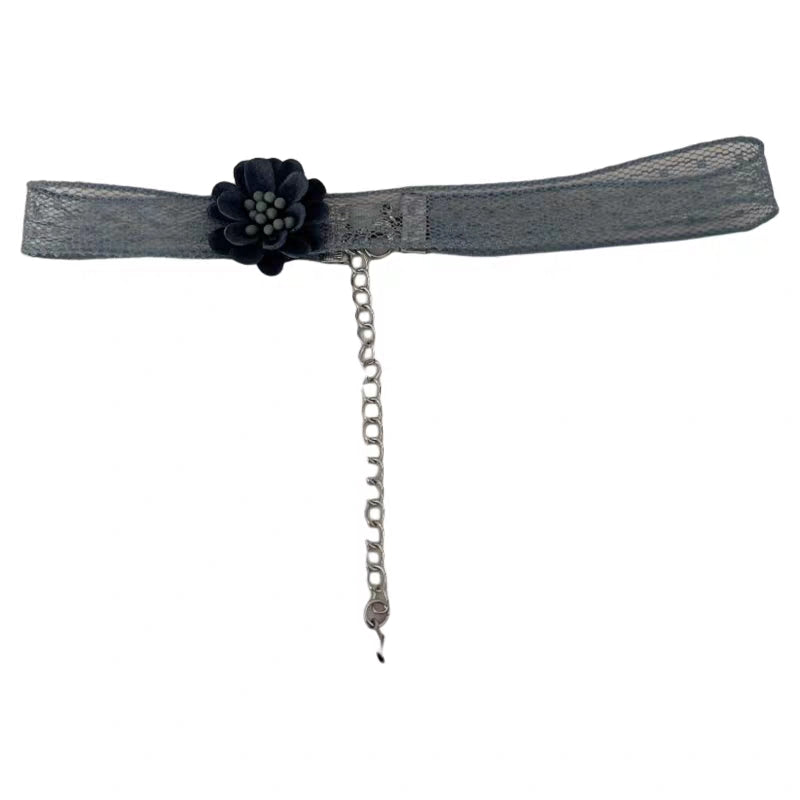 Mesh lace Floral Scarf Necklace/choker/neckerchief