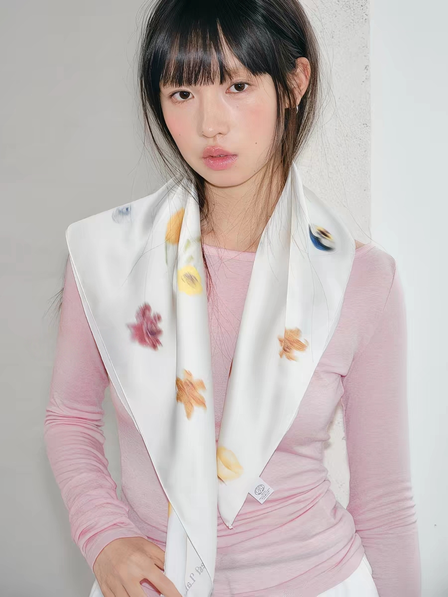 Floral Print Square Scarf/headscarf