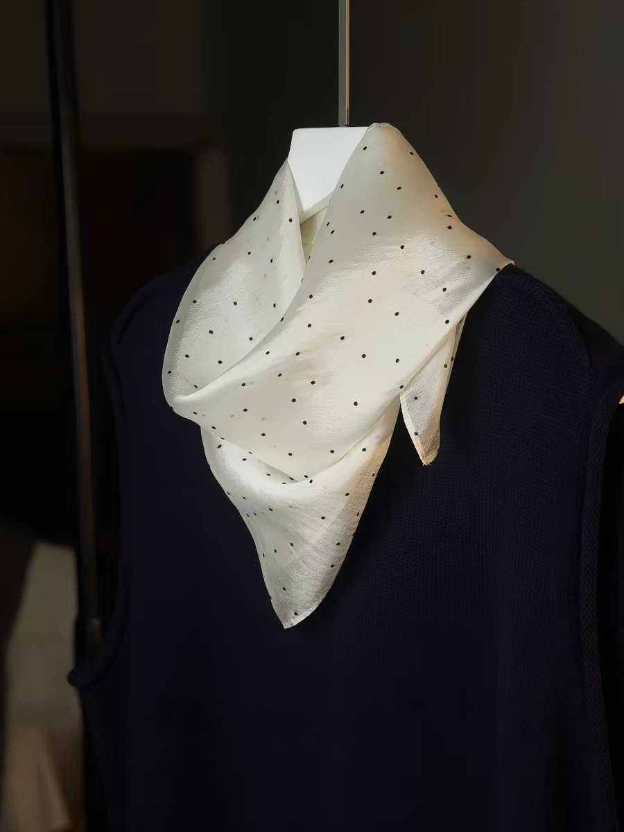 Polka Dot silk Scarf/neckerchief