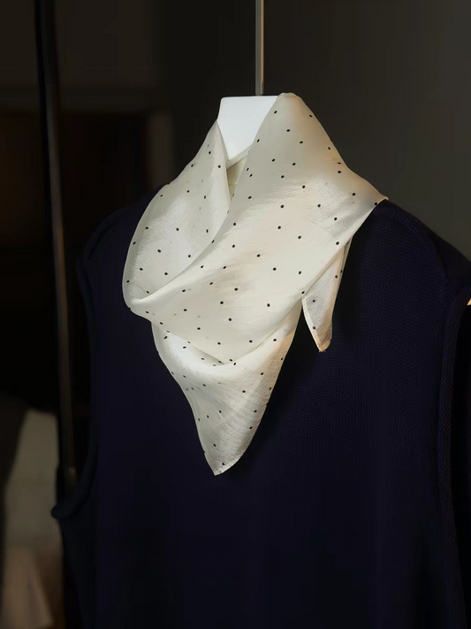 Polka Dot silk Scarf/neckerchief