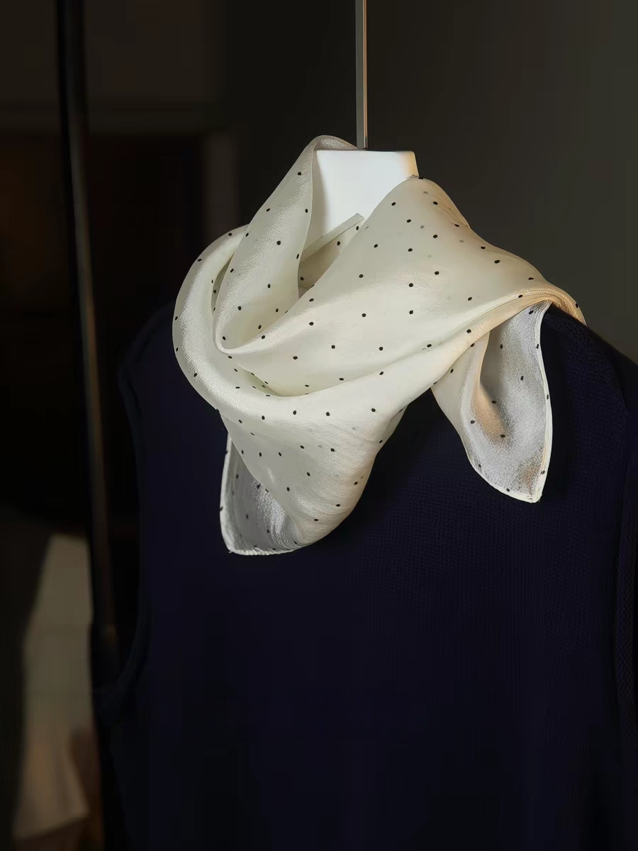 Polka Dot silk Scarf/neckerchief