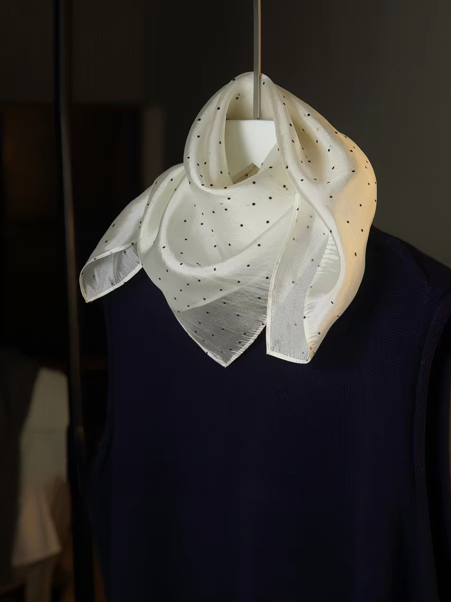 Polka Dot silk Scarf/neckerchief