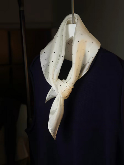Polka Dot silk Scarf/neckerchief