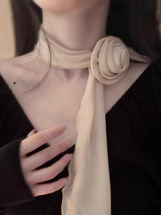 Rosette Tie-Neck Scarf/neckerchief