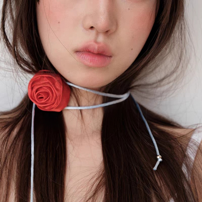 Floral Applique Choker Scarf/neckerchief