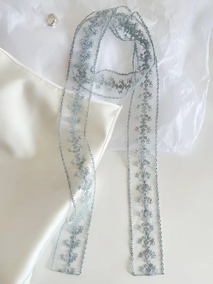 Lace Embroidery Scarf Choker