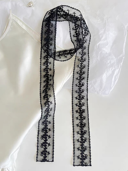 Lace Embroidery Scarf Choker