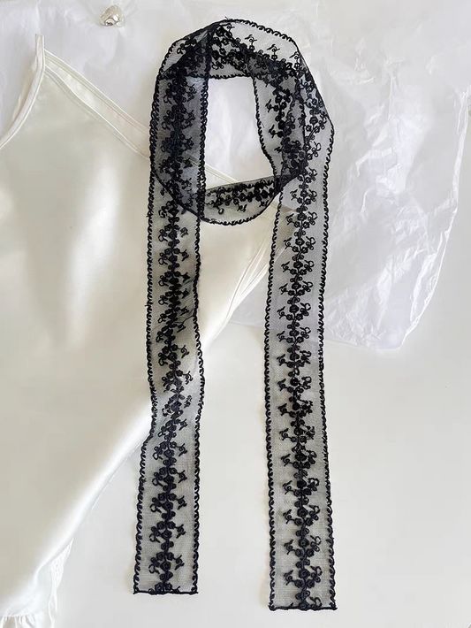 Lace Embroidery Scarf Choker