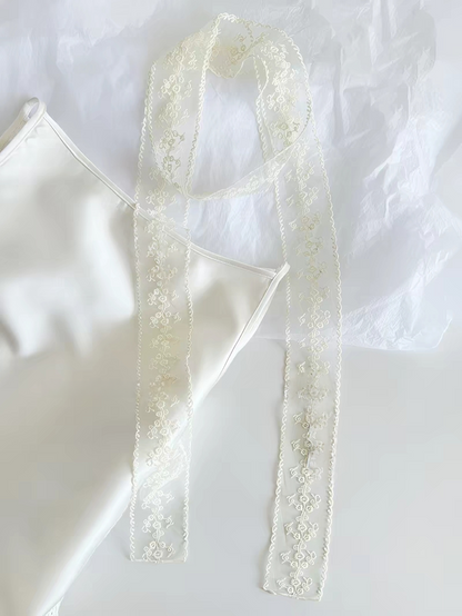 Lace Embroidery Scarf Choker