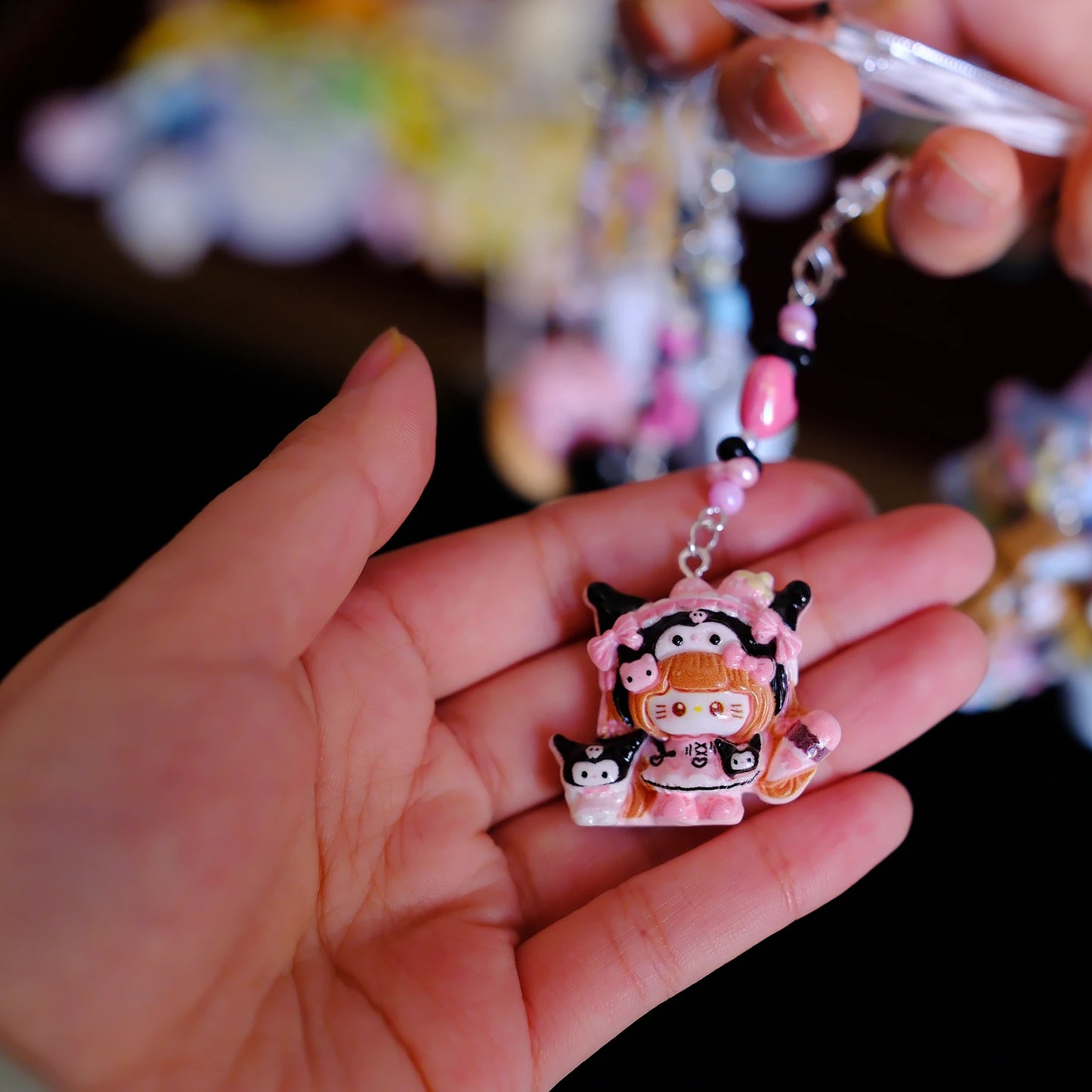 Cute Bean Keychain and Phone Strap/charm Blind Box/tiny play food assortment